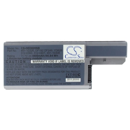 Bsc Preferred Dell Latitude D531 Latitude D820 Precision M65 4400mAh Laptop and Notebook Replacement Battery CS-DED820NB